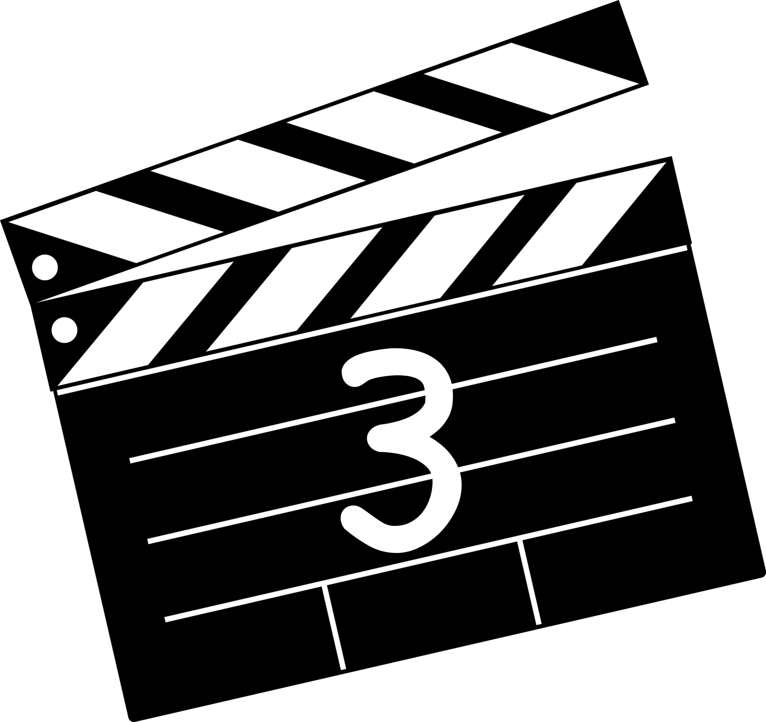 Numbered movie clapper